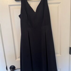 DKNY Navy Sweetheart neck fit and flare Dress
